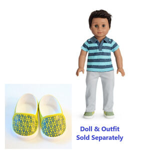 American Girl Doll SHOES Truly Me Boys Meet Outfit Shoes Yellow Lightning Bolts!